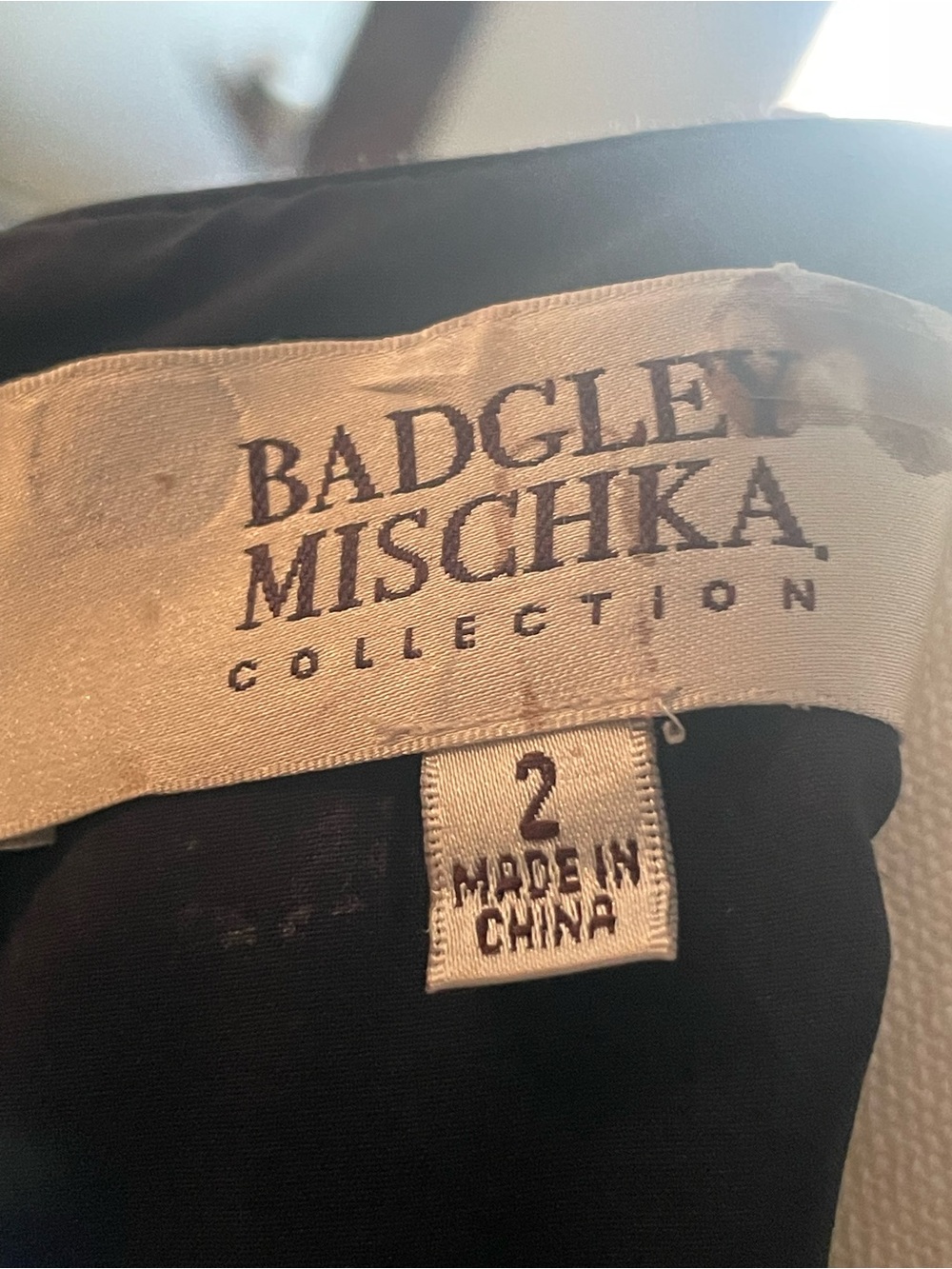 Badgley Mischka Chiffon Embellished Palazzo Jumpsuit Size 2 - Picture 5 of 6